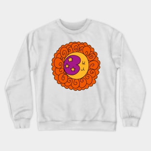 Crescent Moon Flower Crewneck Sweatshirt